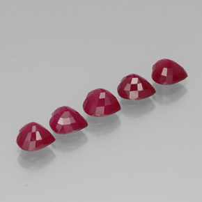 Gemas de rubí rojo natural de  ct, forma de corazón, VS-SI