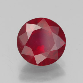 Rubí rojo natural de 2,35 ct, corte redondo, VS-SI