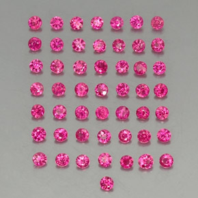 Gemas de rubí rojo natural de 1,16 ct, corte redondo, VS-SI