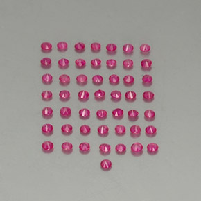 Gemas de rubí rojo natural de 1,16 ct, corte redondo, VS-SI