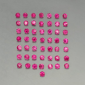 Gemas de rubí rojo natural de 1,27 ct, corte redondo, VS-SI