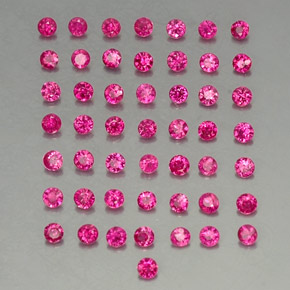 Gemas de rubí rojo natural de 1,27 ct, corte redondo, VS-SI