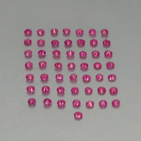 Gemas de rubí rojo natural de 1,27 ct, corte redondo, VS-SI