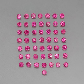 Gemas de rubí rojo natural de 1,22 ct, corte redondo, VS-SI