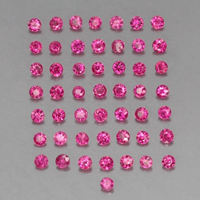 Gemas de rubí rojo natural de 1,22 ct, corte redondo, VS-SI
