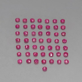Gemas de rubí rojo natural de 1,22 ct, corte redondo, VS-SI