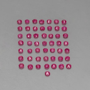 Gemas de rubí rojo natural de  ct, corte redondo, VS-SI