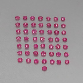 Gemas de rubí rojo natural de  ct, corte redondo, VS-SI