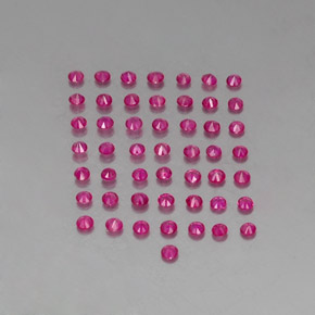 Gemas de rubí rojo natural de  ct, corte redondo, VS-SI