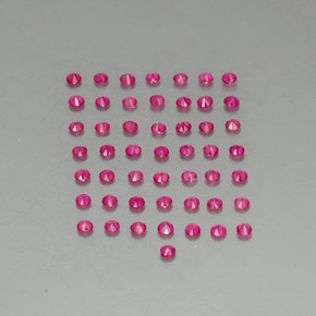 Gemas de rubí rojo natural de  ct, corte redondo, VS-SI