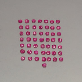 Gemas de rubí rojo natural de  ct, corte redondo, VS-SI
