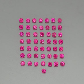 Gemas de rubí rojo natural de 1,33 ct, corte redondo, VS-SI