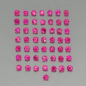 Gemas de rubí rojo natural de 1,33 ct, corte redondo, VS-SI
