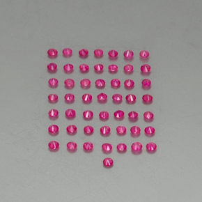 Gemas de rubí rojo natural de 1,33 ct, corte redondo, VS-SI