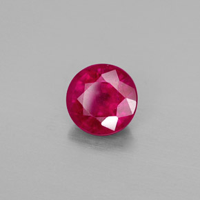 Rubí rojo natural de 1,94 ct, corte redondo, VS-SI