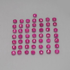 Gemas de rubí rojo natural de  ct, corte redondo, VS-SI