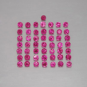 Gemas de rubí rojo natural de 1,19 ct, corte redondo, VS-SI