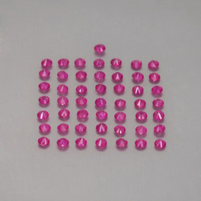 Gemas de rubí rojo natural de 1,19 ct, corte redondo, VS-SI
