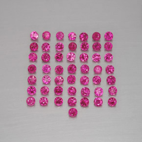 Gemas de rubí rojo natural de 1,18 ct, corte redondo, VS-SI