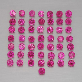Gemas de rubí rojo natural de 1,18 ct, corte redondo, VS-SI