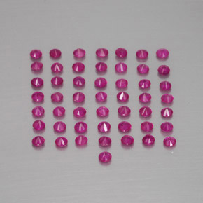 Gemas de rubí rojo natural de 1,18 ct, corte redondo, VS-SI