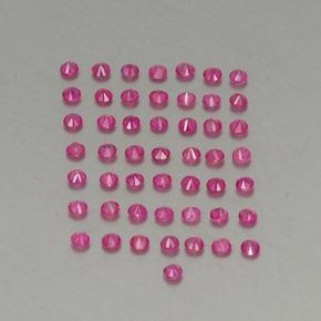 Gemas de rubí rojo natural de  ct, corte redondo, VS-SI