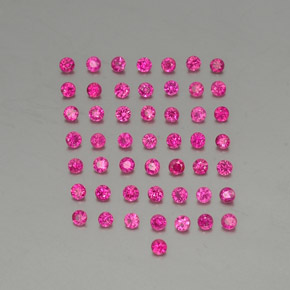 Gemas de rubí rojo natural de 1,37 ct, corte redondo, VS-SI
