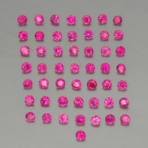 Gemas de rubí rojo natural de 1,37 ct, corte redondo, VS-SI
