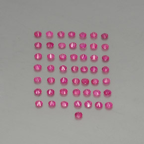 Gemas de rubí rojo natural de 1,37 ct, corte redondo, VS-SI
