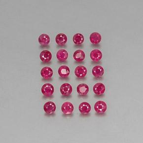 Gemas de rubí rojo natural de 2,18 ct, corte redondo, VS-SI