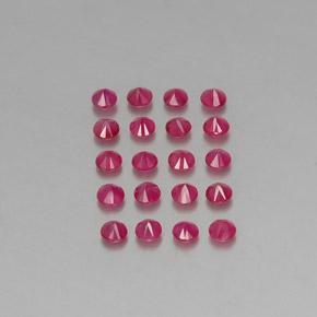 Gemas de rubí rojo natural de 2,18 ct, corte redondo, VS-SI