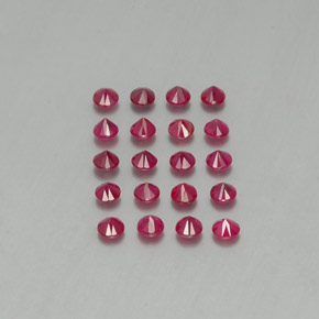 Gemas de rubí rojo natural de  ct, corte redondo, VS-SI