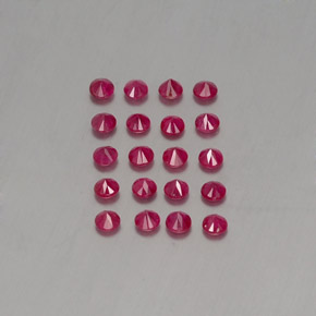 Gemas de rubí rojo natural de  ct, corte redondo, VS-SI