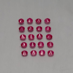 Gemas de rubí rojo natural de  ct, corte redondo, VS-SI