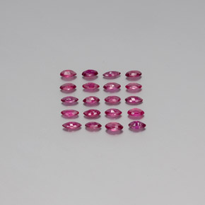 Gemas de rubí rojo natural de  ct, marquesa, VS-SI