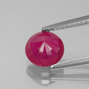 Rubí rojo natural de 1,63 ct, corte redondo, VS-SI