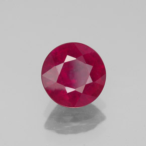 Rubí rojo natural de 1,80 ct, corte redondo, VS-SI