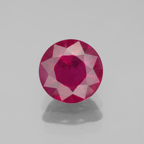 Rubí rojo natural de 1,77 ct, corte redondo, VS-SI