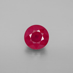 Rubí rojo natural de 1,94 ct, corte redondo, VS-SI
