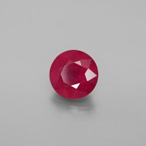 Rubí rojo natural de 1,94 ct, corte redondo, VS-SI