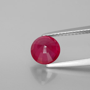 Rubí rojo natural de 1,94 ct, corte redondo, VS-SI