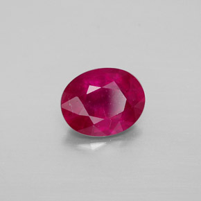 Rubí rojo natural de 2,28 ct, corte óvalo, VS-SI