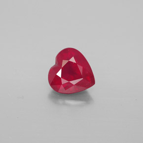 Rubí rojo natural de 1,51 ct, forma de corazón, VS-SI