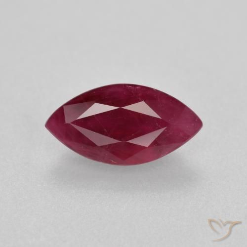 0.98ct Natural Rojo oscuro Rubí, Marquesa, VS-SI
