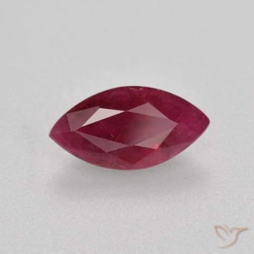 Rubí Rojo oscuro natural de 0.98 ct, Marquesa, VS-SI