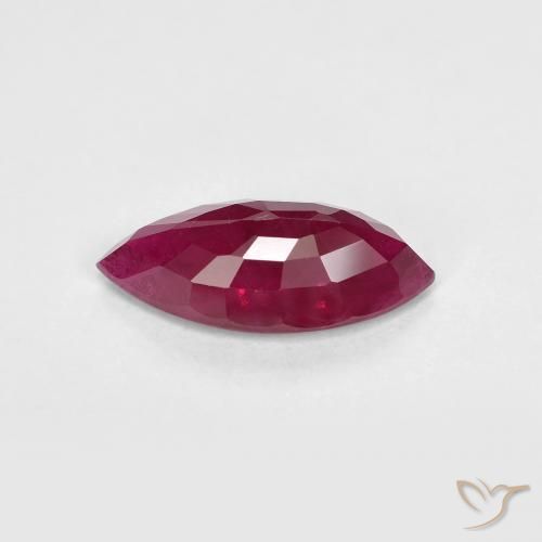 Rubí Rojo oscuro natural de 1.58 ct, Marquesa, VS-SI