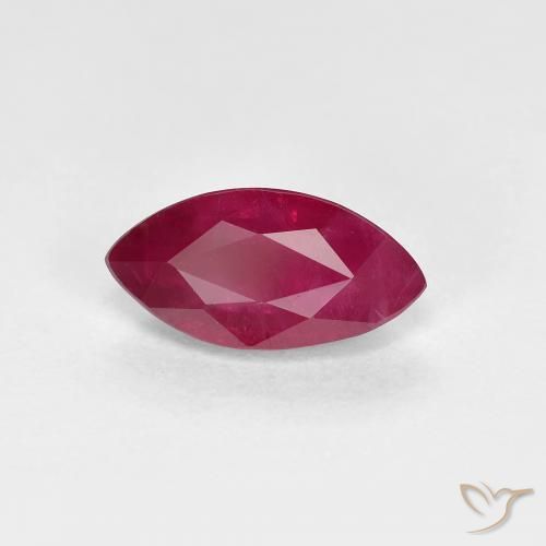 Rubí Rojo vino intenso natural de 1.11 ct, Marquesa, VS-SI