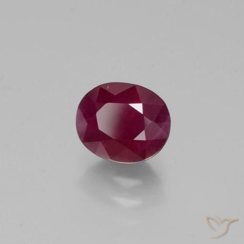 Rubí Rojo vino natural de 1.21 ct, Ovalada, VS-SI