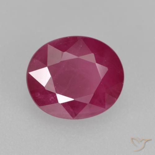 Rubí Rosado rojizo natural de 1.37 ct, Ovalada, VS-SI