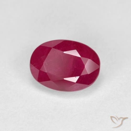 Rubí Rojo medio natural de 1.28 ct, Ovalada, VS-SI